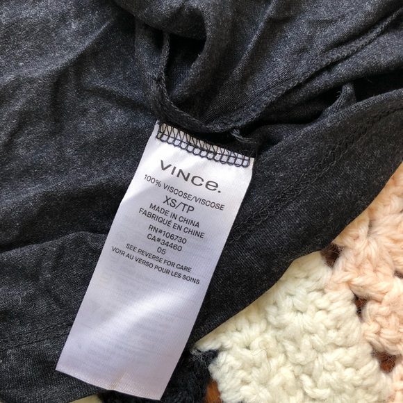 VINCE short Sleeve Dolman Tee Heather Black - Picture 7 of 7